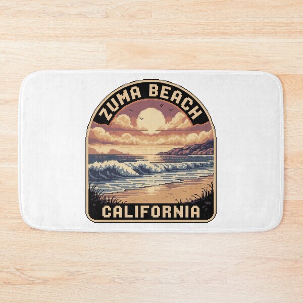 Item preview, Zuma Beach California: Retro Surf Coast Pixel Art designed and sold by CircinusStore.