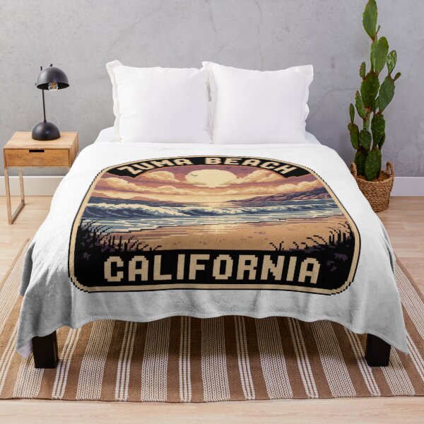 Item preview, Zuma Beach California: Retro Surf Coast Pixel Art designed and sold by CircinusStore.