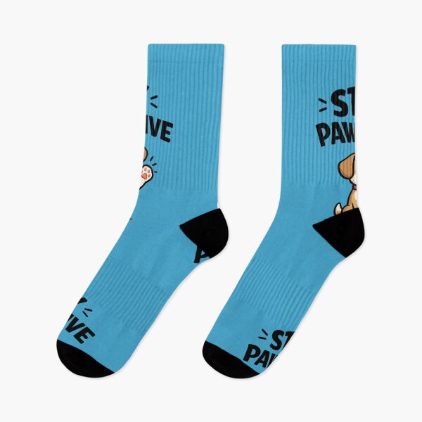 Item preview, Stay Pawsitive Funny Dog T-Shirt – Cute Dog Cartoon Pun Design designed and sold by Aredbox.