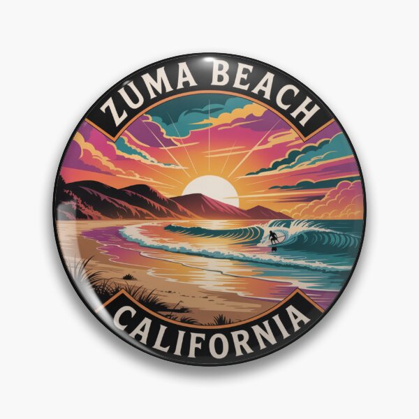 Item preview, Zuma Beach California: Vibrant Coastal Illustration designed and sold by CircinusStore.