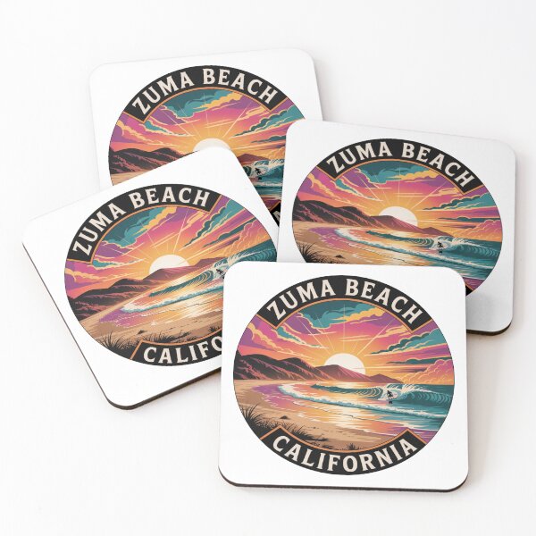 Item preview, Zuma Beach California: Vibrant Coastal Illustration designed and sold by CircinusStore.