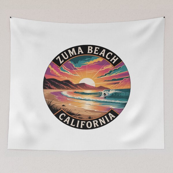 Item preview, Zuma Beach California: Vibrant Coastal Illustration designed and sold by CircinusStore.