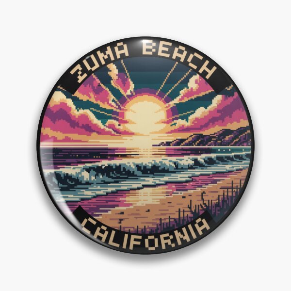 Item preview, Zuma Beach California: Pixel Art Retro Coastal designed and sold by CircinusStore.