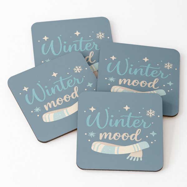 Item preview, Winter Mood – Cute Cozy Winter Typography with Scarf designed and sold by Iras-Art-Corner.