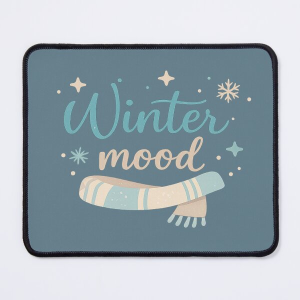 Item preview, Winter Mood – Cute Cozy Winter Typography with Scarf designed and sold by Iras-Art-Corner.