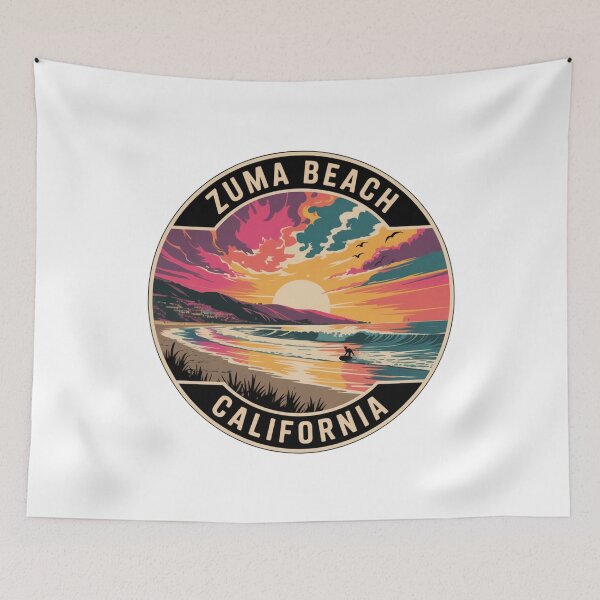 Item preview, Zuma Beach California: Surfer Coastal Illustration designed and sold by CircinusStore.