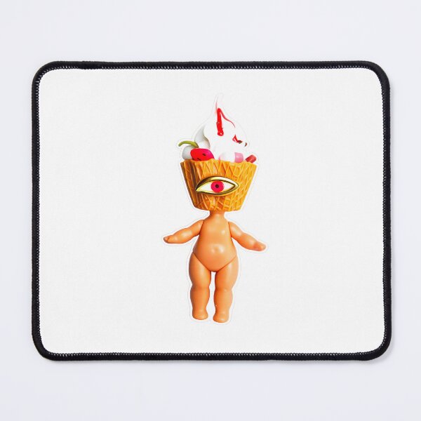 Item preview, Curious Cake Doll. Weird Food With Eye Sticker | Surreal Food Art designed and sold by Bean Bean Cat.