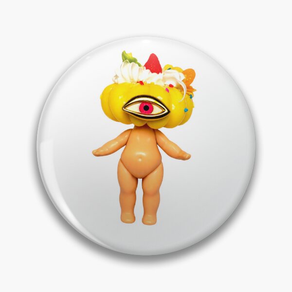 Item preview, Curious Cake Doll. Weird Food With Eye Sticker | Surreal Food Art designed and sold by Bean Bean Cat.