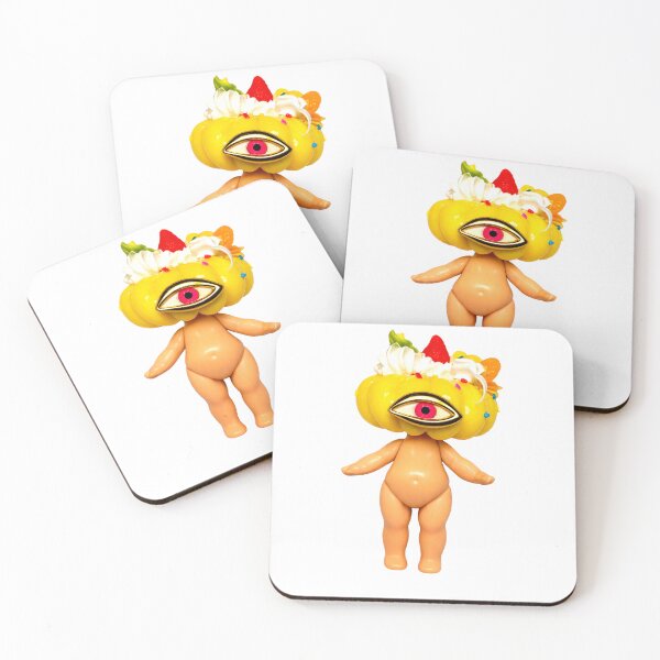 Item preview, Curious Cake Doll. Weird Food With Eye Sticker | Surreal Food Art designed and sold by Bean Bean Cat.