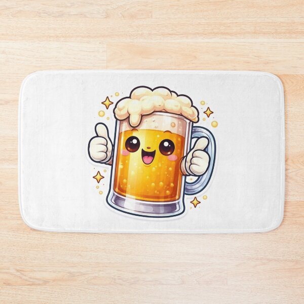 Item preview, Cute Beer Mug Sticker – Happy Kawaii Beer designed and sold by ApGraphicDesigns.