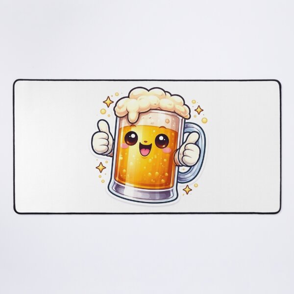 Item preview, Cute Beer Mug Sticker – Happy Kawaii Beer designed and sold by ApGraphicDesigns.