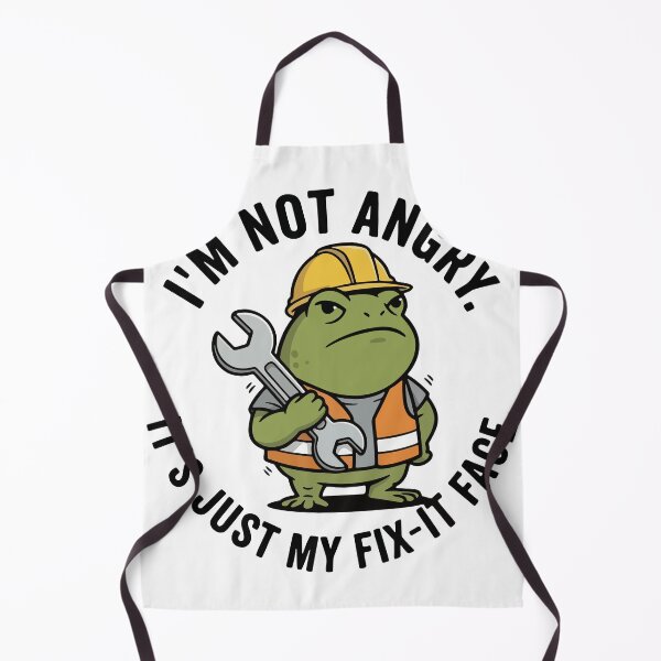 Item preview, Grumpy Mechanic Frog with Wrench designed and sold by Floomart.