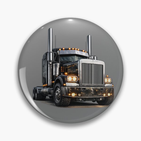 Item preview, Hyper Realistic American Semi Truck Front 3/4 View – Powerful Big Rig Diesel Truck Photorealistic Poster & T-Shirt Design designed and sold by Creative Design Studio.