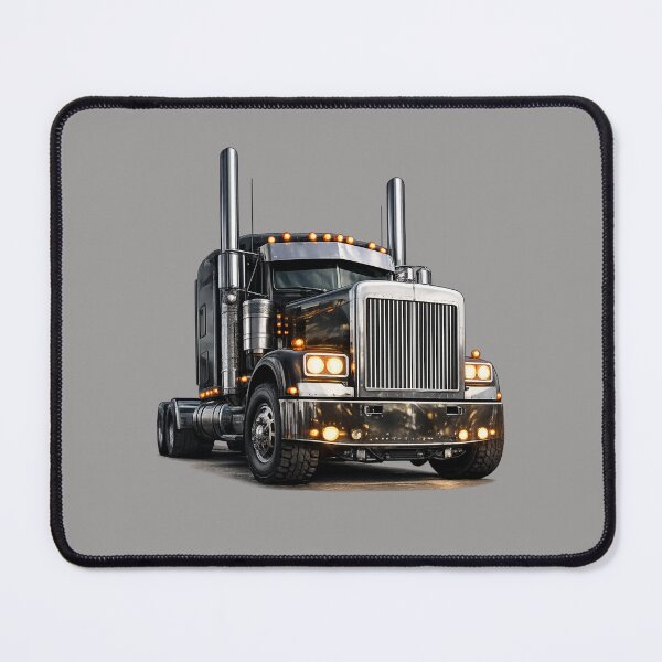 Item preview, Hyper Realistic American Semi Truck Front 3/4 View – Powerful Big Rig Diesel Truck Photorealistic Poster & T-Shirt Design designed and sold by Creative Design Studio.