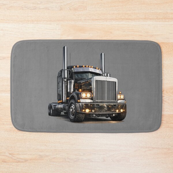 Item preview, Hyper Realistic American Semi Truck Front 3/4 View – Powerful Big Rig Diesel Truck Photorealistic Poster & T-Shirt Design designed and sold by Creative Design Studio.