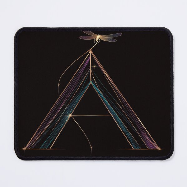 Item preview, Aesthetic Dragonfly Initial A | Geometric Spiritual Symbol Art designed and sold by ZChrome.