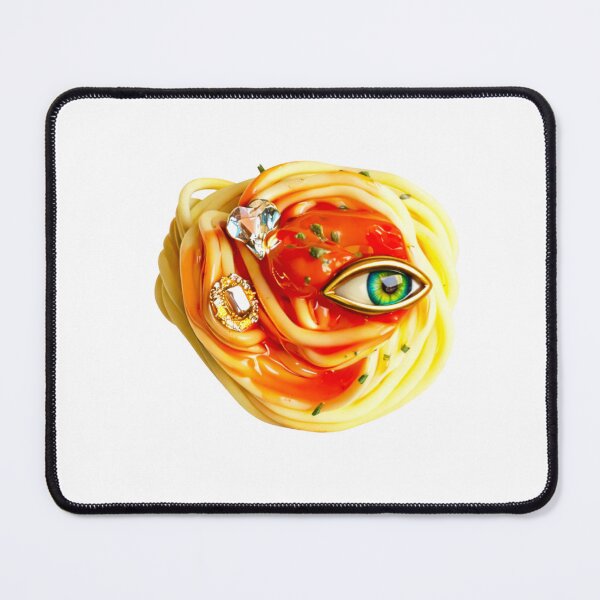 Item preview, Curious Pasta. Weird Food With Eye Sticker | Surreal Food Art designed and sold by Bean Bean Cat.