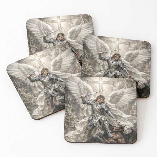 Item preview, Archangel Michael defeating Demon designed and sold by AliceWhiteDF.