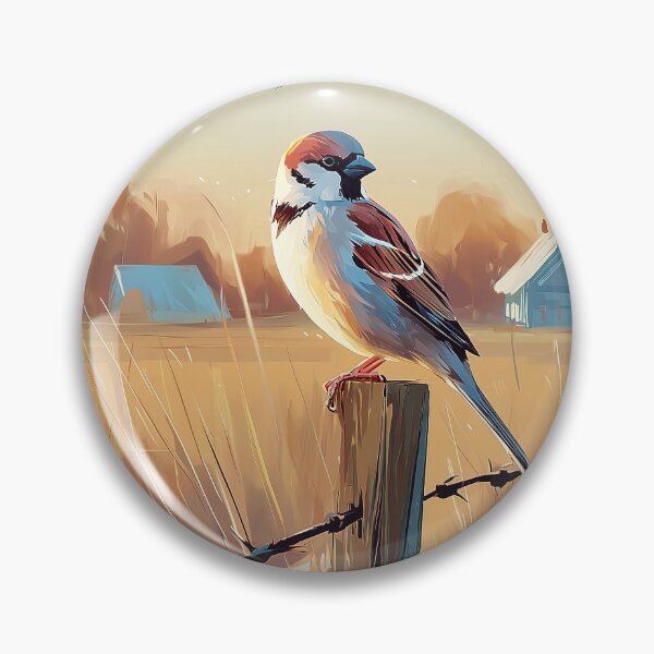 Item preview, Sparrow Sentinel Over Rustic Fields designed and sold by Venon28.