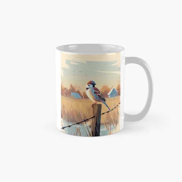 Item preview, Sparrow Sentinel Over Rustic Fields designed and sold by Venon28.