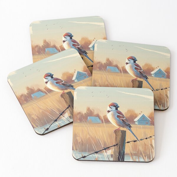 Item preview, Sparrow Sentinel Over Rustic Fields designed and sold by Venon28.