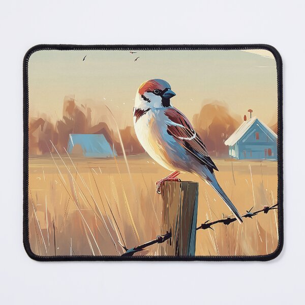 Item preview, Sparrow Sentinel Over Rustic Fields designed and sold by Venon28.