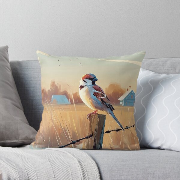 Item preview, Sparrow Sentinel Over Rustic Fields designed and sold by Venon28.