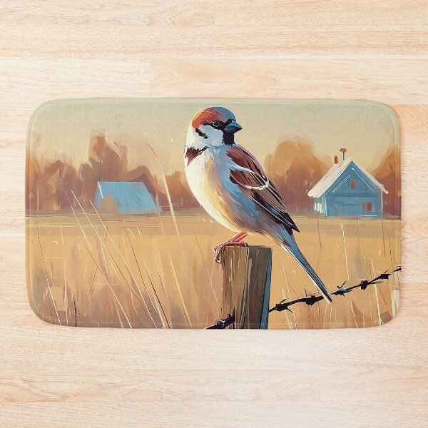 Item preview, Sparrow Sentinel Over Rustic Fields designed and sold by Venon28.