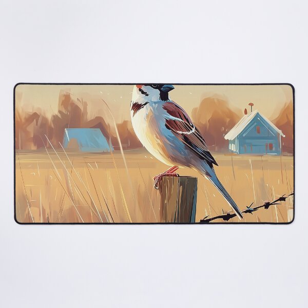 Item preview, Sparrow Sentinel Over Rustic Fields designed and sold by Venon28.