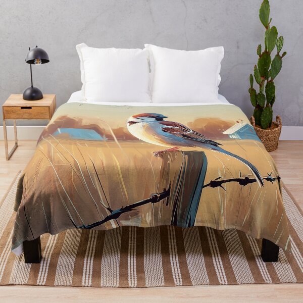 Item preview, Sparrow Sentinel Over Rustic Fields designed and sold by Venon28.