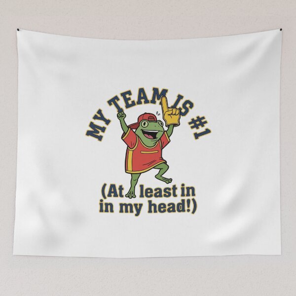 Item preview, Funny Sports Fan Frog Cheering with Foam Finger designed and sold by Floomart.