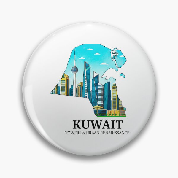 Item preview, Kuwait Map Art - Iconic Towers & Modern Urban Renaissance Design designed and sold by AbulailArt.