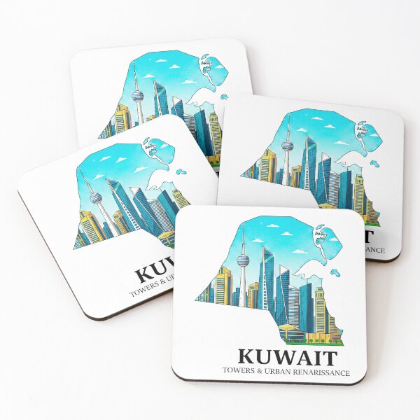 Item preview, Kuwait Map Art - Iconic Towers & Modern Urban Renaissance Design designed and sold by AbulailArt.