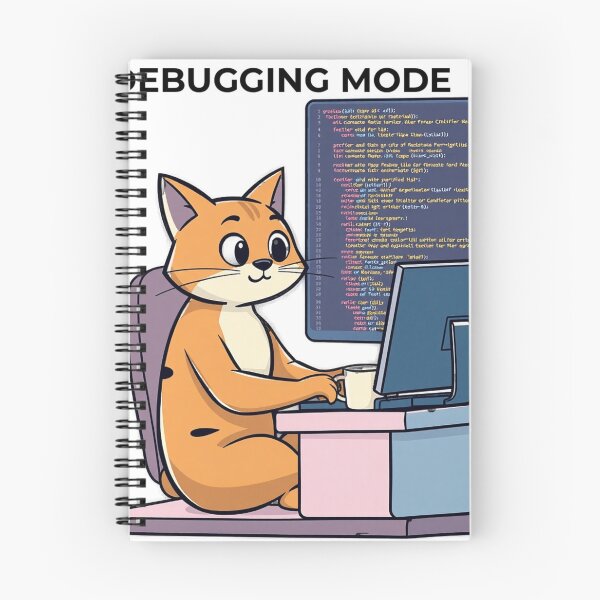 Item preview, Cute Cat Programmer Coding at Laptop – Funny Developer Shirt designed and sold by PRINTNESTWEARCO.