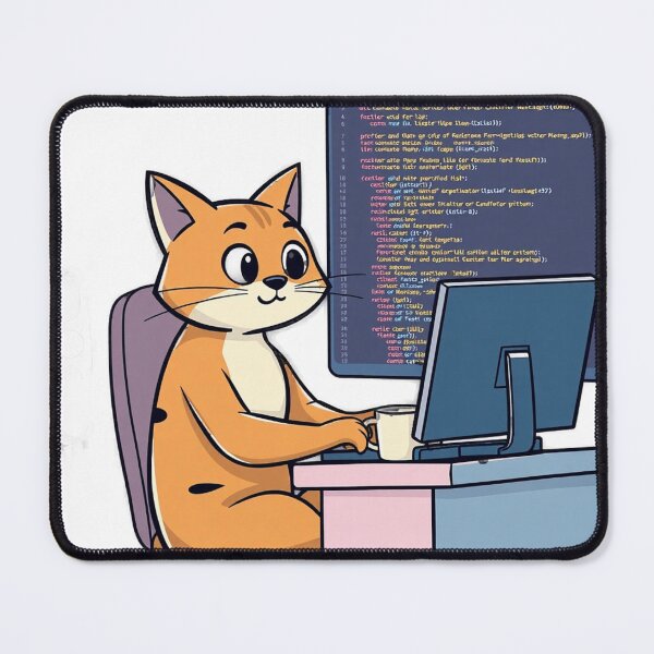 Item preview, Cute Cat Programmer Coding at Laptop – Funny Developer Shirt designed and sold by PRINTNESTWEARCO.