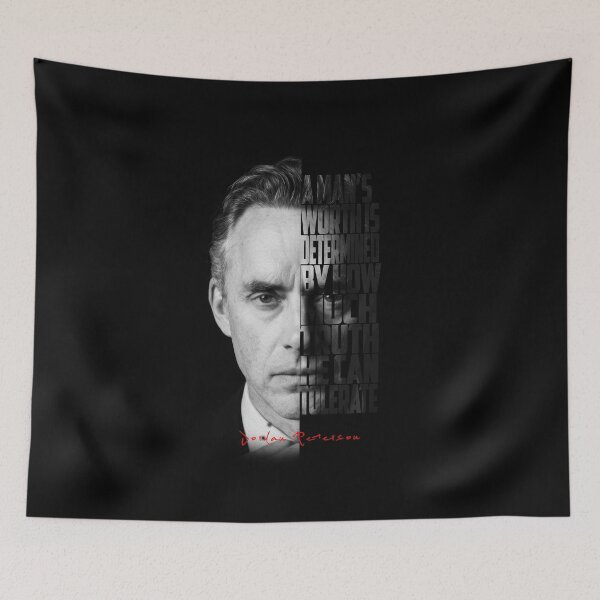 Item preview, Jordan Peterson Black and White Typography Portrait – Split Face Motivational Poster designed and sold by Enea Kelo.