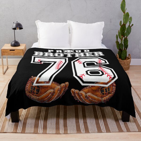 Item preview, Proud Brother Baseball Player Number 76 Sibling Support designed and sold by PamQBennett.