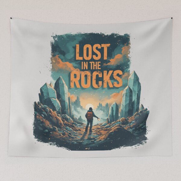 Item preview, Lost in the Rocks / Rockhounding Crystal Hunting Design designed and sold by MorbidDreams.