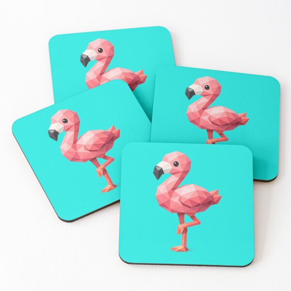 Item preview, Cute Low Poly Geometric Flamingo Illustration designed and sold by AndreBarnard.