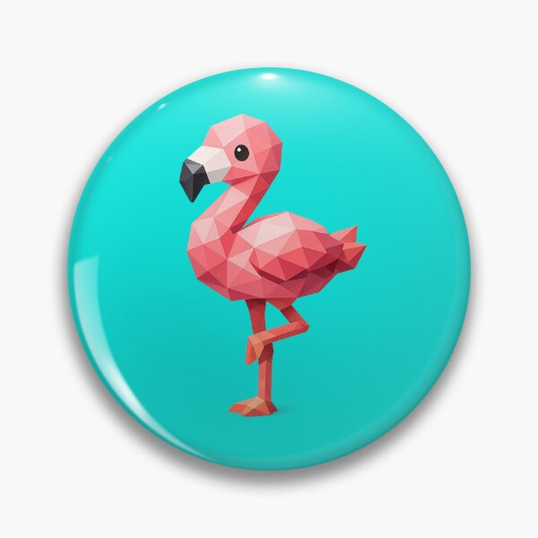 Item preview, Cute Low Poly Geometric Flamingo Illustration designed and sold by AndreBarnard.
