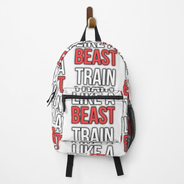 Item preview, Train Like A Beast Gym Motivation Typography Workout Fitness Quote designed and sold by ahfas86.