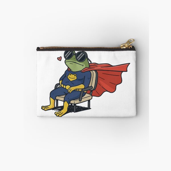 Item preview, Chill Superhero Frog Relaxing in Cape and Sunglasses designed and sold by Floomart.