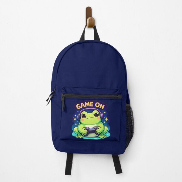 Item preview, Game On Frog Sticker – Cute Gamer Frog designed and sold by ApGraphicDesigns.
