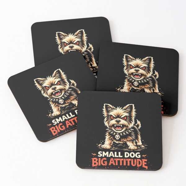 Item preview, Small Dog Big Attitude – Angry Yorkie Dog Funny Design, Yorkshire Terrier Meme Shirt, Cute but Fierce Dog Lover Gift designed and sold by VibeOffline Studio.