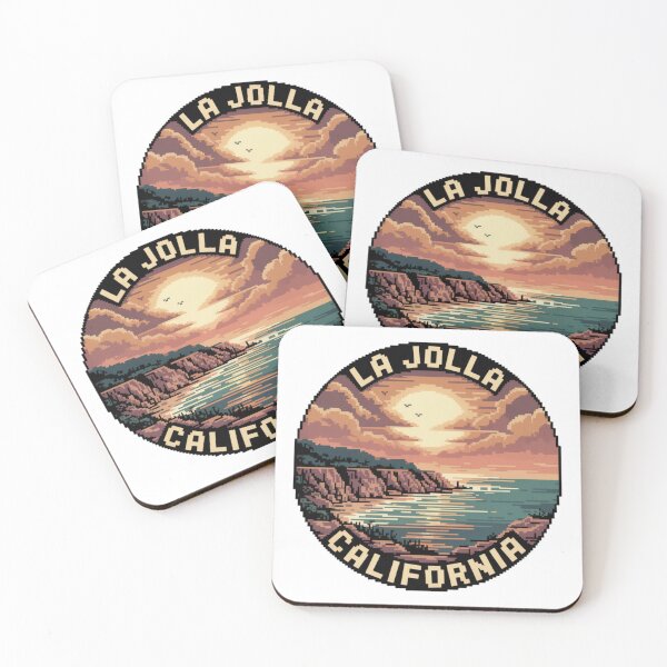 Item preview, La Jolla California: Pixel Art Coastal Landscape designed and sold by CircinusStore.