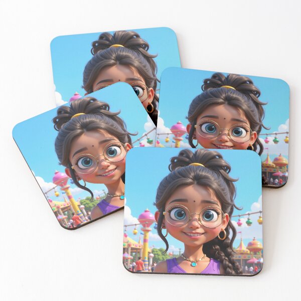 Item preview, Cute Carnival Girl with Glasses | Adorable Chibi Fair Illustration designed and sold by Peachesncream4.