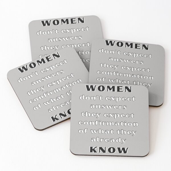 Item preview, Women Don't Expect Answers Funny Sarcastic Slogan Design designed and sold by Ladys-Gents.