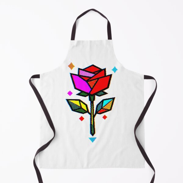 Item preview, Minimalist geometric rose with retro video game style designed and sold by Moonshroomarts.