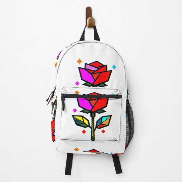 Item preview, Minimalist geometric rose with retro video game style designed and sold by Moonshroomarts.