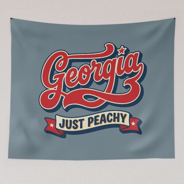 Item preview, Georgia Just Peachy | Retro Vintage Southern Pride designed and sold by Cozy-Old-Pub.